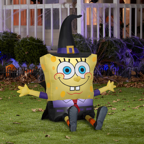 Gemmy Industries Airblown Inflatables Nickelodeon Spongebob As Witch